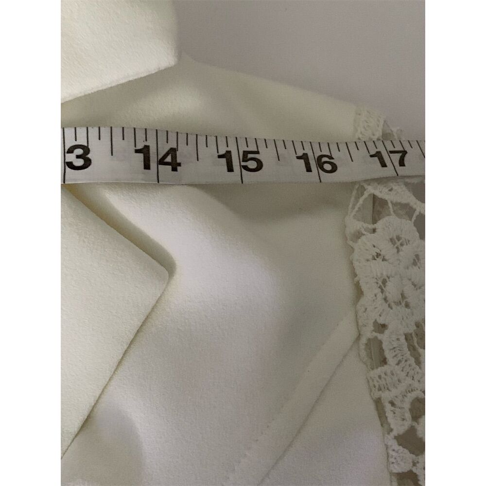 Dennis Basso Women's Ivory Lace Sleeve‎ Blazer Jacket Size 6 US - Picture 5 of 11
